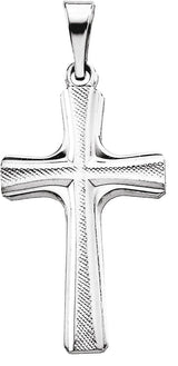 Platinum Cross Pendant – 20x12mm