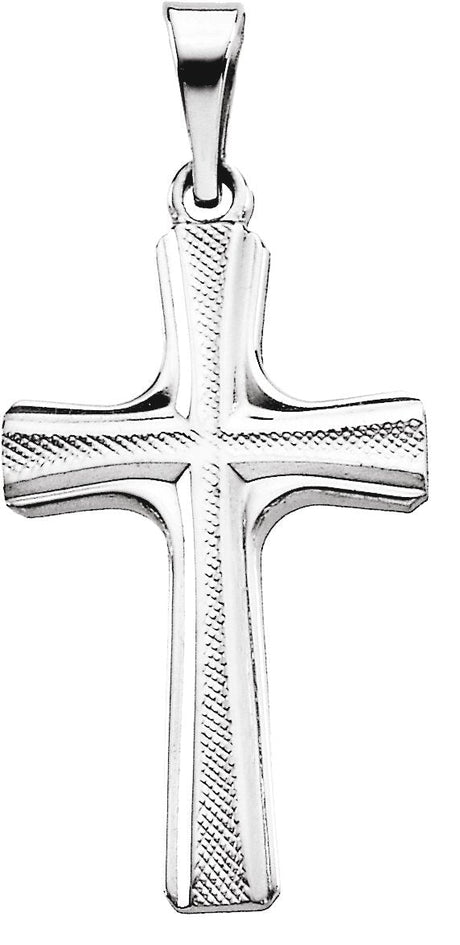 Platinum Cross Pendant – 20x12mm