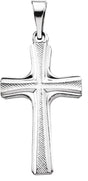 Platinum Cross Pendant – 20x12mm