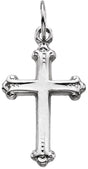 Platinum Cross Necklace or Pendant – 15x10.5mm