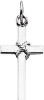 Platinum Cross Pendant – 16x9.5mm