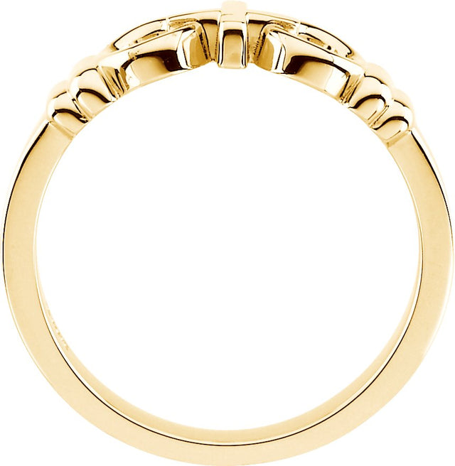 10K Gold Joined By Christ Ring - Yellow Gold - view 4