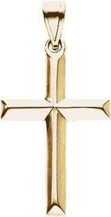 14K Gold Cross Pendant – 18x14mm - Yellow Gold