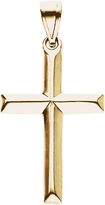 14K Gold Cross Pendant – 18x14mm - Yellow Gold
