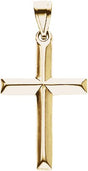 14K Gold Cross Pendant – 18x14mm - Yellow Gold