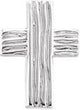 14K Gold The Rugged Cross Lapel Pin - White Gold