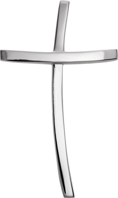 14K Gold Cross Pendant – 32x19.25mm - White Gold