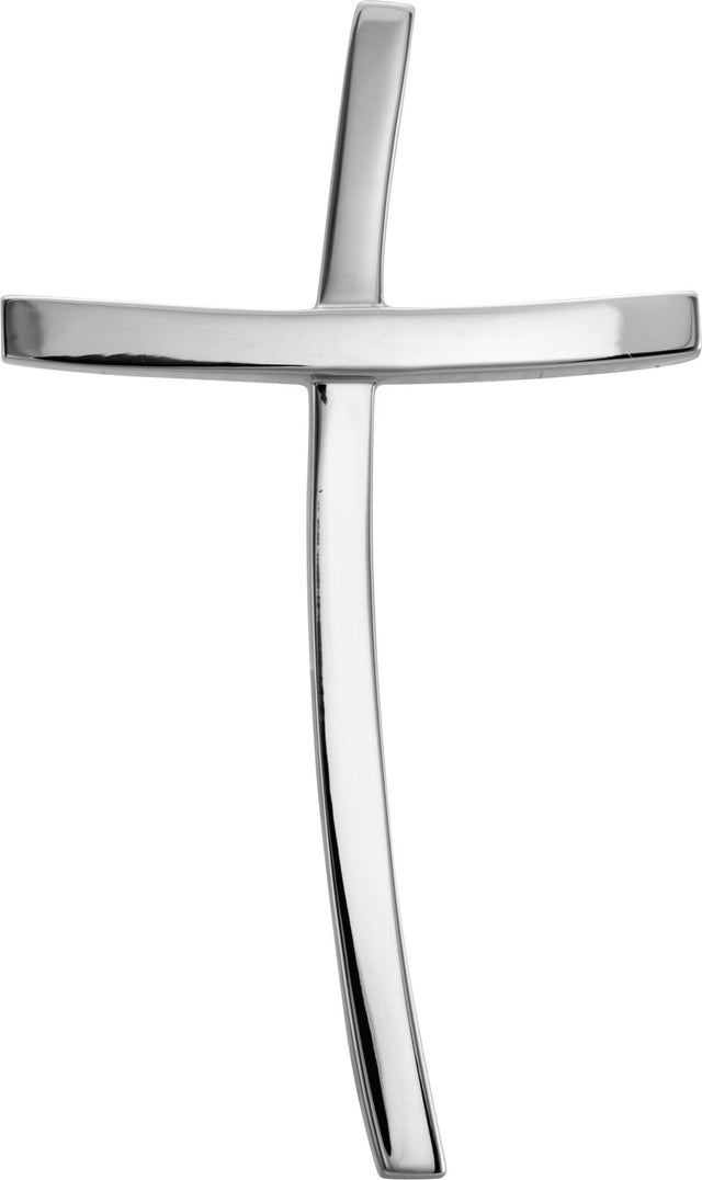 14K Gold Cross Pendant – 32x19.25mm - White Gold