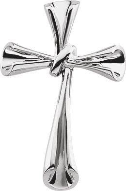 14K Gold Cross Pendant – 34.75x22.75mm - White Gold