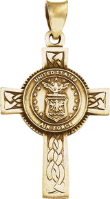 14K Gold U.S. Air Force Cross Pendant