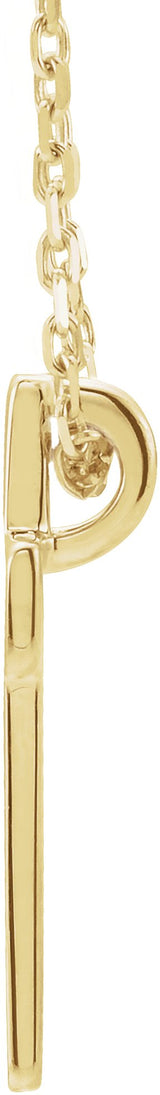 14K Gold Open Cross Necklace - Yellow Gold - view 2
