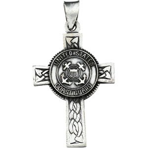 14K Gold U.S. Coast Guard Cross Pendant - view 2