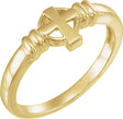 10K Gold Cross Chastity Ring