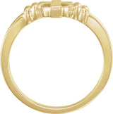 10K Gold Cross Chastity Ring - view 2