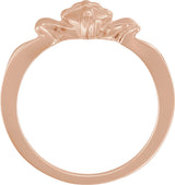 14K Gold The Gift Wrapped Heart Chastity Ring - Rose Gold - view 2