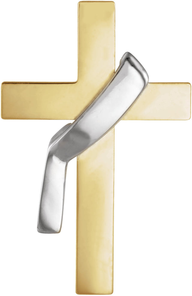 14K Gold Deacon's Cross Lapel Pin