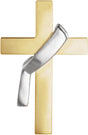 14K Gold Deacon's Cross Lapel Pin