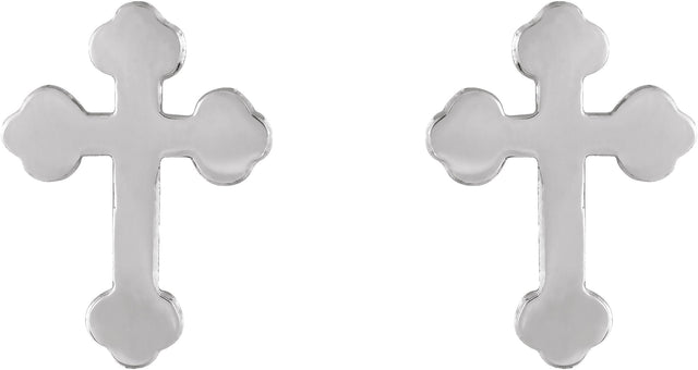 14K Gold Cross Earrings II - view 2
