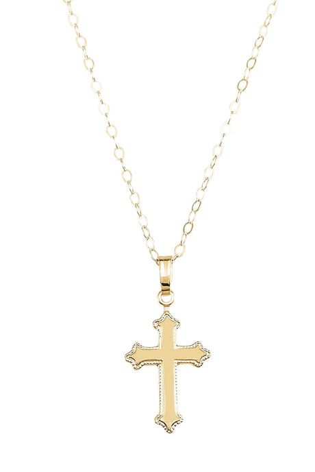 14K Gold Youth Cross Necklace