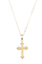 14K Gold Youth Cross Necklace