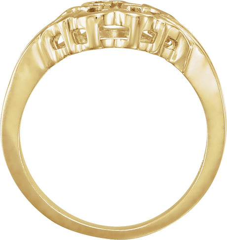 10K Gold Cross Chastity Rings - view 2