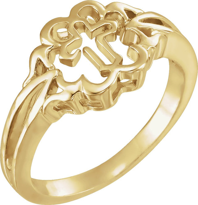 10K Gold Cross Chastity Rings