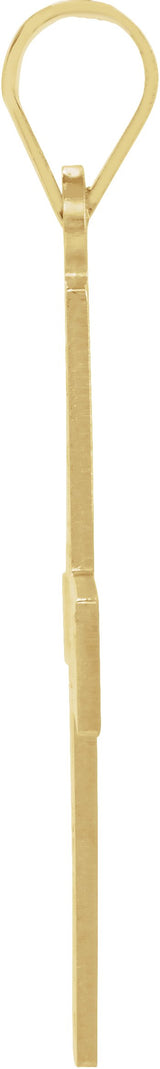 14K Gold Greek Cross Pendant – 15.5x14mm - Yellow Gold - view 2