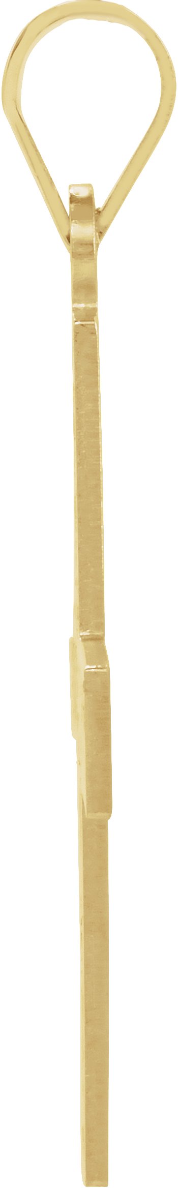 14K Gold Greek Cross Pendant – 15.5x14mm - Yellow Gold - view 2