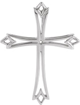 Platinum Cross Pendant – 42x32mm