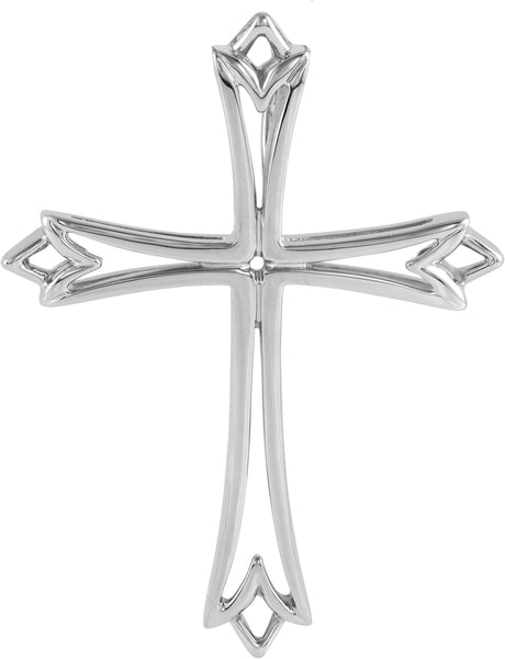 Platinum Cross Pendant – 42x32mm