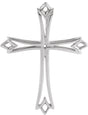 Platinum Cross Pendant – 42x32mm