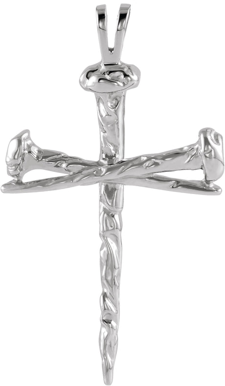 Platinum Nail Cross Pendant