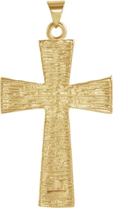 18K Gold Cross Pendant – 34x23mm - view 2