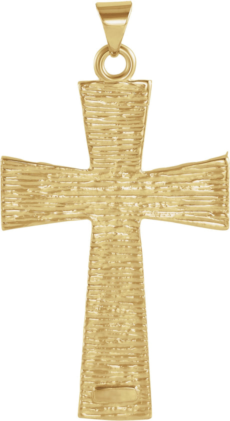 18K Gold Cross Pendant – 34x23mm - view 2