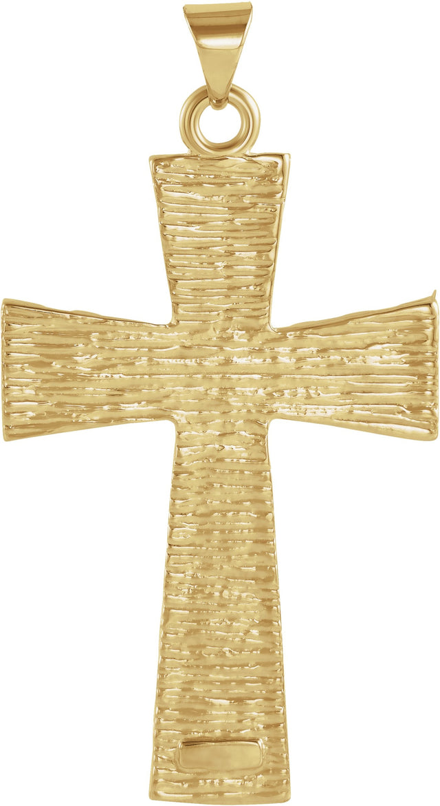 18K Gold Cross Pendant – 34x23mm - view 2