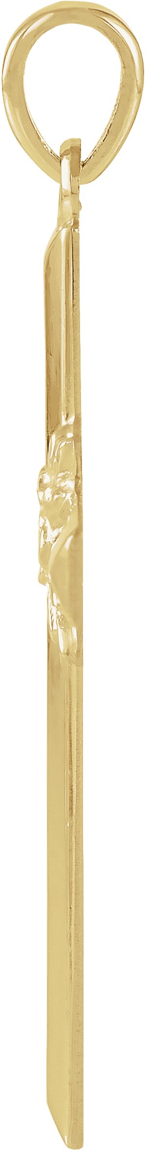14K Gold Cross Pendant – 32.5x19.5mm - Yellow Gold - view 2