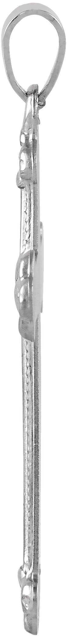 Platinum Cross Pendant – 25x16mm - view 2