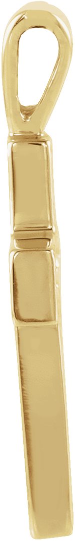 18K Gold Cross Pendant – 13.5x9.5mm - view 2