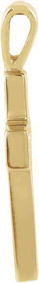 18K Gold Cross Pendant – 13.5x9.5mm - view 2