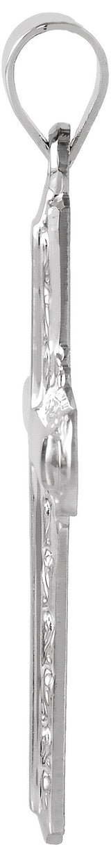 14K Gold Cross Pendant VII - White Gold - view 2