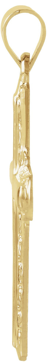 14K Gold Cross Pendant VII - Yellow Gold - view 2