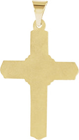 14K Gold Cross Pendant VII - Yellow Gold - view 3