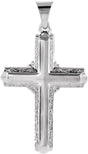 Platinum Cross Pendant – 26x18mm