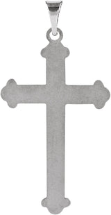 14K Gold Cross Pendant – 27.5x16mm - White Gold - view 3