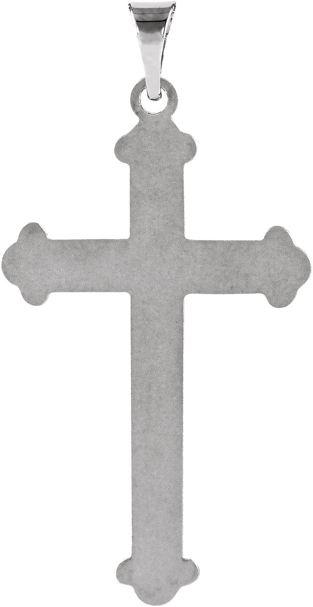 14K Gold Cross Pendant – 27.5x16mm - White Gold - view 3