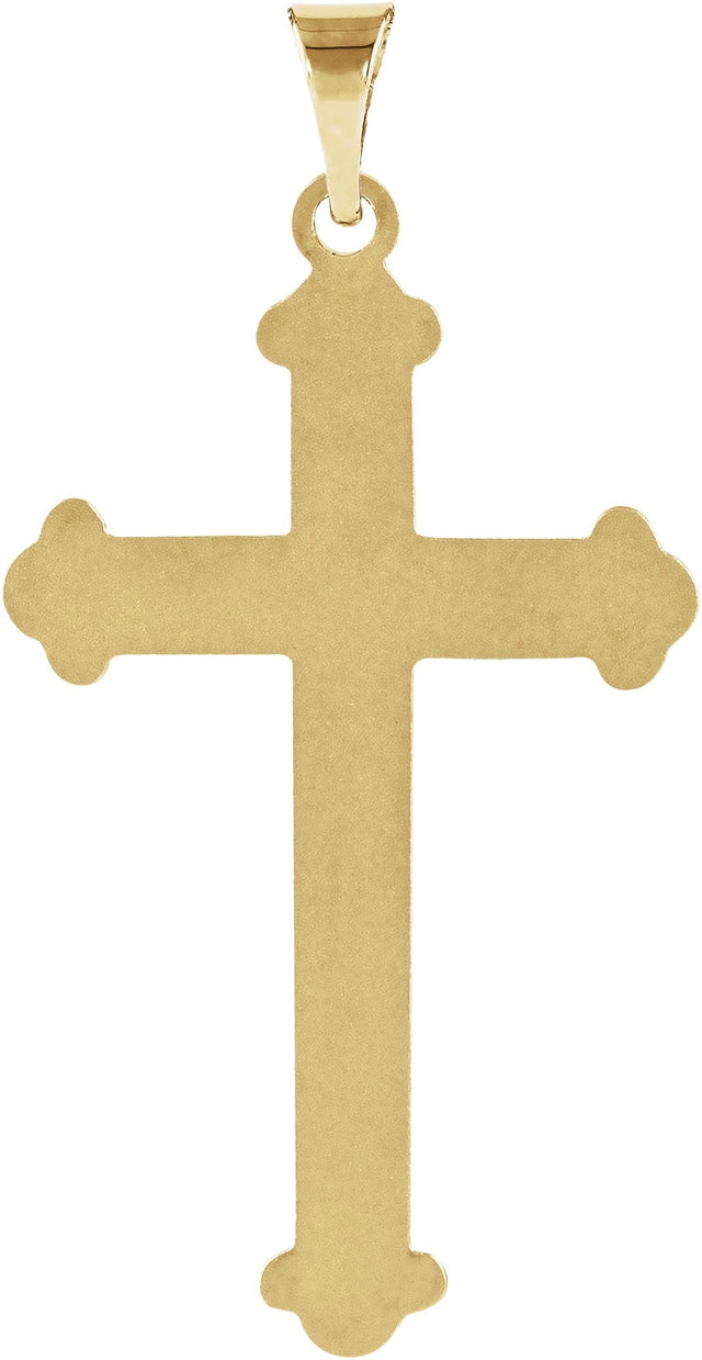 14K Gold Cross Pendant – 27.5x16mm - Yellow Gold - view 3