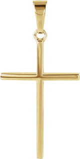 14K Gold Cross Pendant – 22.7x15mm