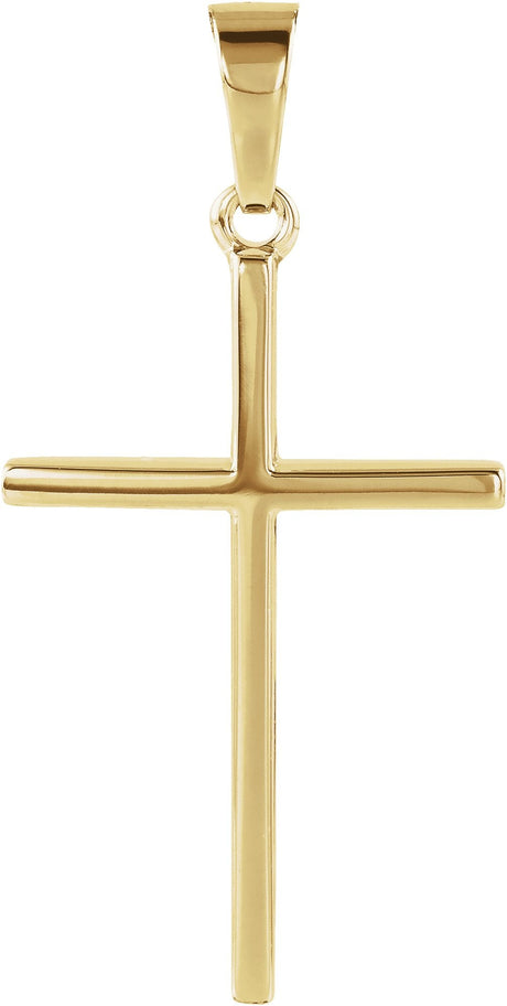 14K Gold Cross Pendant – 22.7x15mm