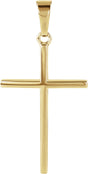 14K Gold Cross Pendant – 22.7x15mm