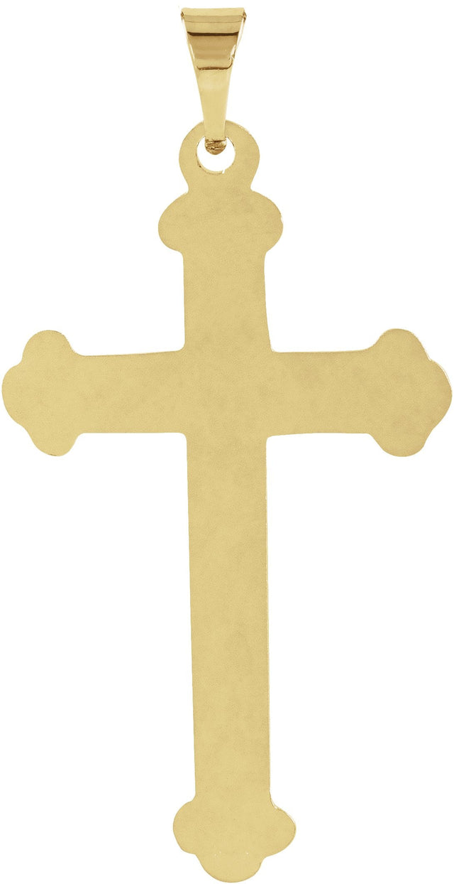 14K Gold Cross Pendant – 25x16mm - Yellow Gold - view 3